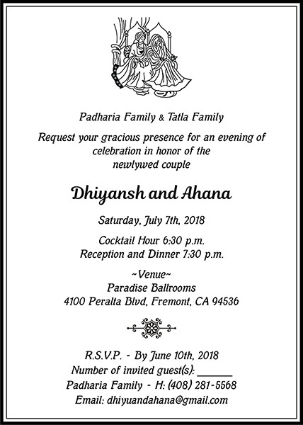 Interfaith wedding invitation wording 10A - Parekh Cards